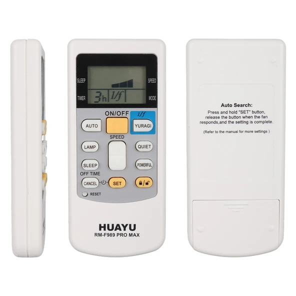 Huayu RM-F989 Pro Max Universal LCD Ekranlı Akıllı Vantilatör Kumandası ürün görseli 1