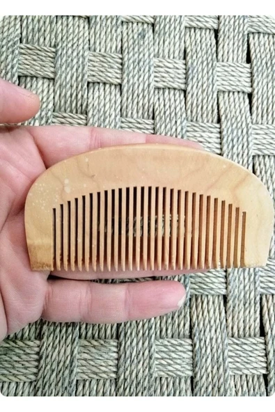 1 Adet Kulplu Ahşap Bambu Tarak, Gelin Hamamı Tarağı, Hediye Tarak ürün görseli 1