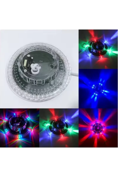 Yılbaşı Led Rgb Sahne Işık Mini Renkli Dönen Bar Ev Partisi Dj Disko Etkili Işık Led ürün görseli 1