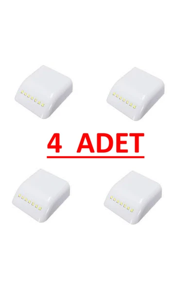 Sensörlü Dolap Içi ''4 Lü'' Led Işık Pilli Led Aydınlatma Dolap Işığı (PİLLER DAHİL) ürün görseli 1