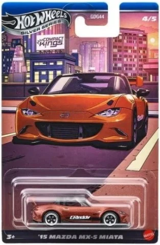 Hot Wheels Silver Series Compact Kings '15 Mazda MX-5 Miata JKX56 ürün görseli 1