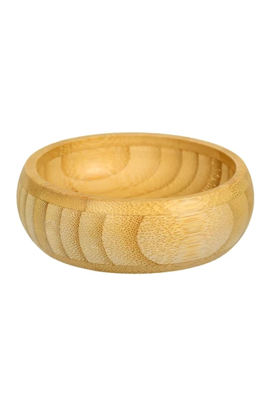 1 ADET YUVARLAK BAMBU ÇEREZLİK, ÇEREZ SUNUM KASESİ, LOKUM SUNUM KASESİ DOĞAL 9 CM BAMBU TAS ürün görseli 1