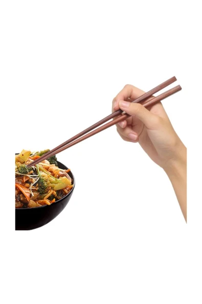 Bambu Ahşap Çin Çubukları - Bamboo Chopsticks - 5 Çift - Resim 4