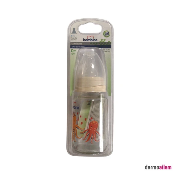 Bambino Cam Biberon 125 Ml Krem Ahtapot Desenli B013 ürün görseli 1