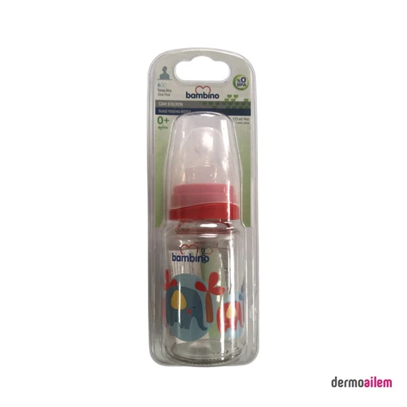 Bambino Cam Biberon 125 Ml Kırmızı B011 ürün görseli 1