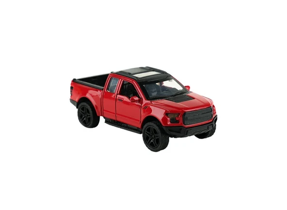 Die Cast Metal Sesli ve Işıklı Çek Bırak Kırmızı Pikap ürün görseli 1