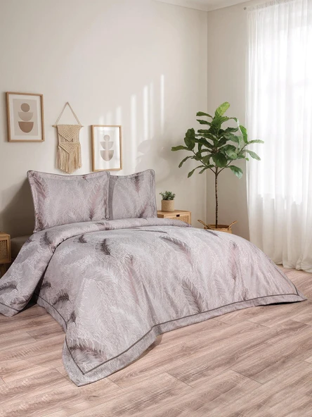 Elsa   3 Parça Kahverengi  Pike Takımı  240 X 260 cm ürün görseli 1