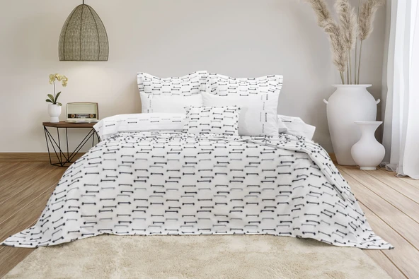 Luna 8 Parça Çift Kişilik Çeyiz Seti Lacivert 240 x 260 cm ürün görseli 1