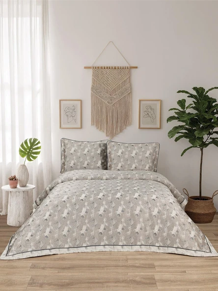 Calantha Lotus  3 Parça Krem  Pike Takımı  240 X 260 cm ürün görseli 1