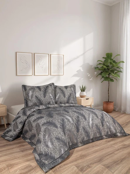 Elsa   3 Parça Antrasit Pike Takımı  240 X 260 cm ürün görseli 1