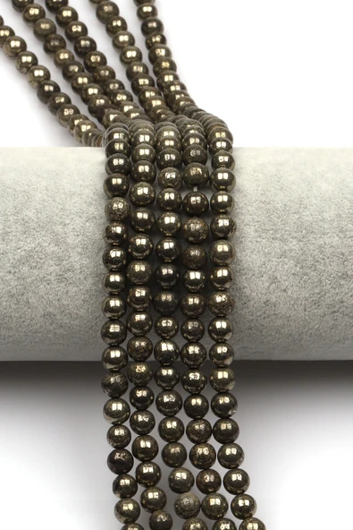 Pirit Doğal Taş Dizi 8 mm Küre Kesim - DZ-0844 ürün görseli 1