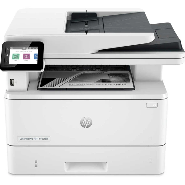 HP LaserJet Pro 4103FDN (2Z628A) Tarayıcı + Fotokopi Mono Çok Fonksiyonlu Lazer Yazıcı ürün görseli 1