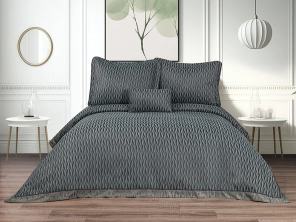 Lukes Geometrik 4 Parça Mavi  Pike Takımı  240 X 260 cm ürün görseli 1