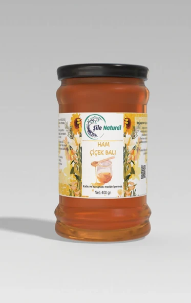 Çiçek Balı Cam Kavanoz 400 gr - %100 Doğal Ham Çiçek Balı ürün görseli 1