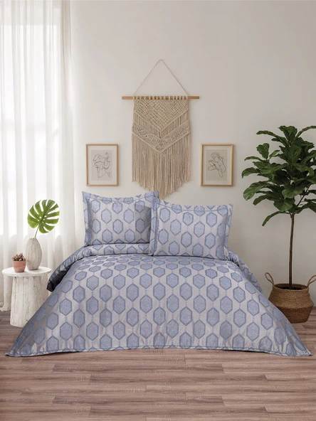 Angel  3 Parça  İndigo  Çift Kişilik Pike Takımı  240 X 260 cm ürün görseli 1