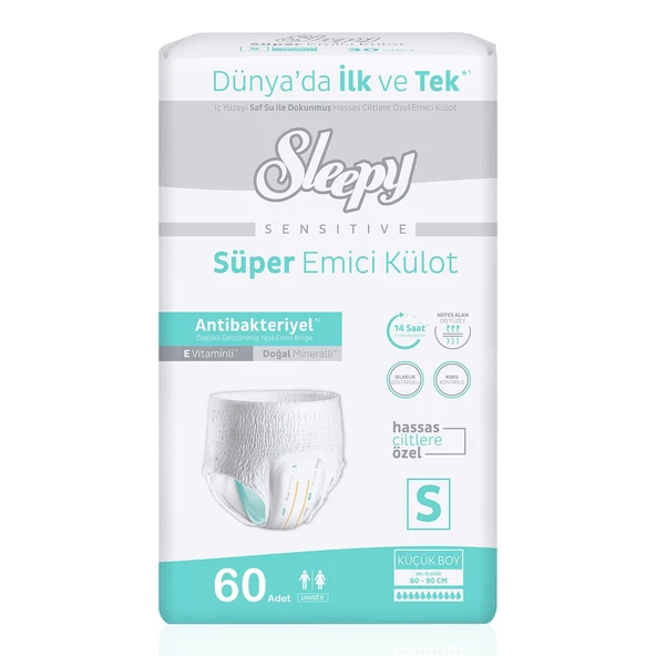 Sleepy Süper Emici Külot S-Small Beden 60 Adet ürün görseli 1