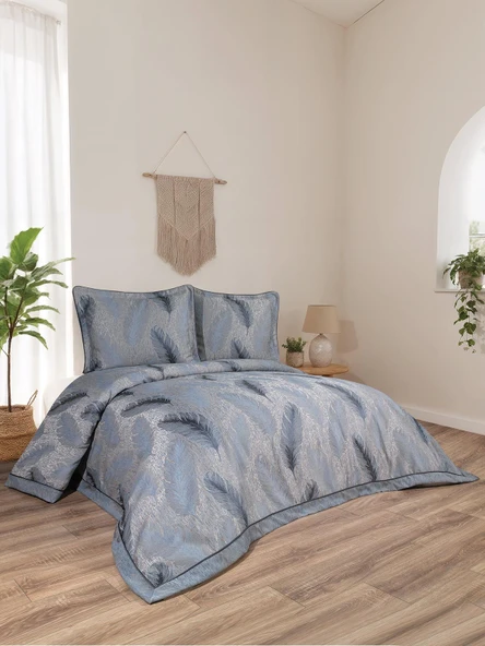 Elsa   3 Parça İndigo  Pike Takımı  240 X 260 cm ürün görseli 1