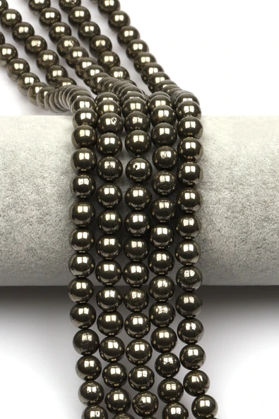 Pirit Doğal Taş Dizi 8 mm Küre Kesim - DZ-0843 ürün görseli 1