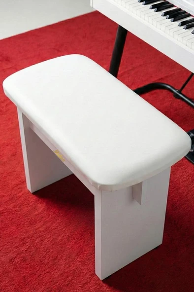 Midex TBX-122WH Kaliteli Piyano Taburesi Beyaz ürün görseli 1