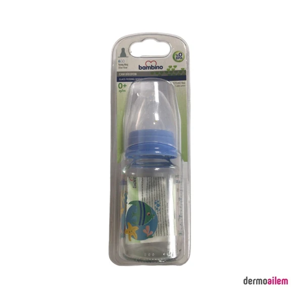 Bambino Cam Biberon 125 Ml Mavi Balık Desenli B013 ürün görseli 1