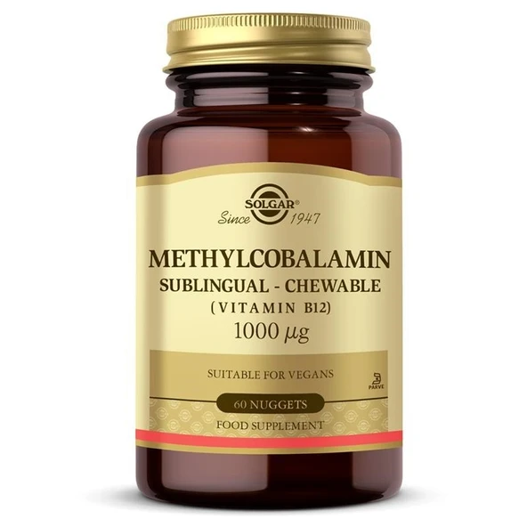 Solgar Methylcobalamin - Vitamin B12 1000mcg Sublingual 60 Tablet ürün görseli 1