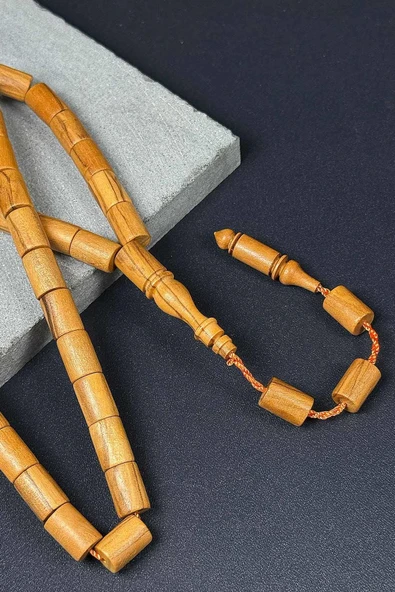 Kesme Tane Güzel Çekimli Zeytin Ağacı Tesbih ürün görseli 1