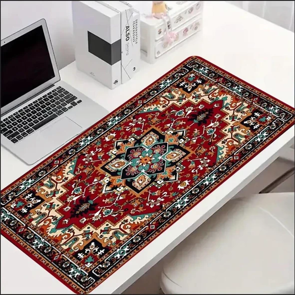 SGE TEKNOLOJİ 70X30 CM DEKORATİF HALI TEMALI KAYDIRMAZ TABAN SPEED YÜZEY OYUNCU MOUSE PAD GAMİNG ürün görseli 1