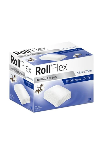 Roll Flex Steril Gaz Kompres 7.5 cm x 7.5 cm - 100 Adet ürün görseli 1