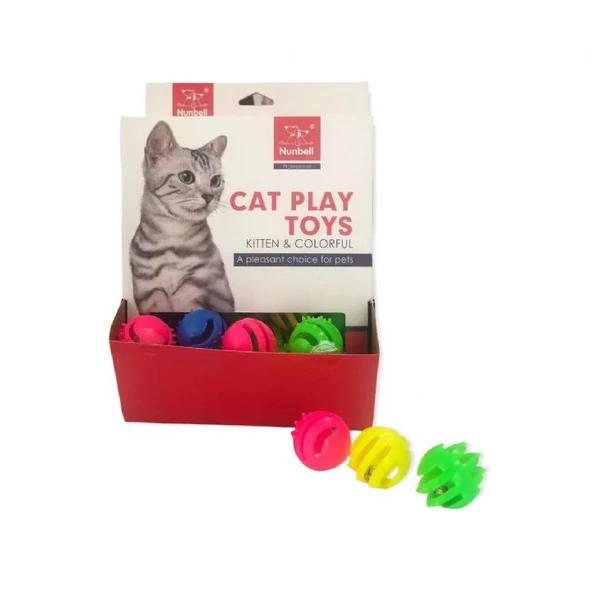 Nunbell Dikenli Zilli Kedi Oyun Topu1 TANE ürün görseli 1