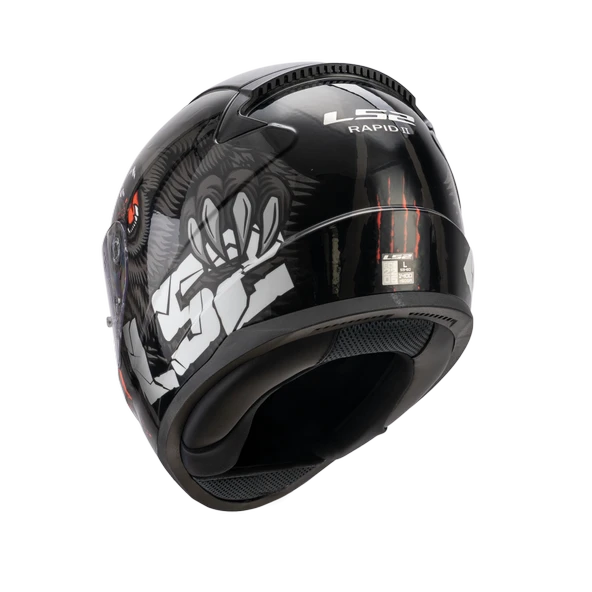 LS2 Rapid 2 Motor Kaskı Yeni Seri Claw Black (ECE 22.06) - Resim 4