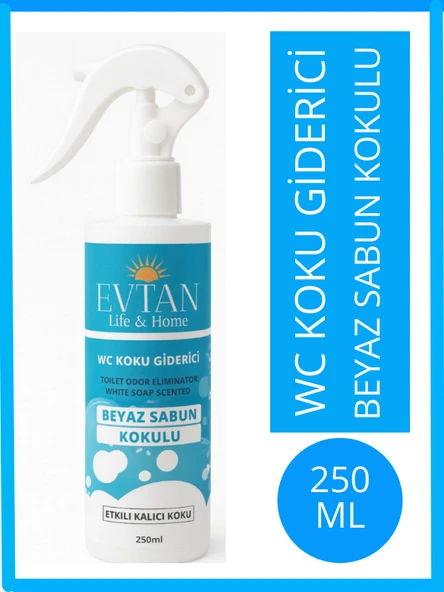 EVTAN Life&Home-Tuvalet Koku Giderici Sprey 250 ML-Beyaz Sabun Kokulu -Yüzey Temizleyici Sprey ürün görseli 1