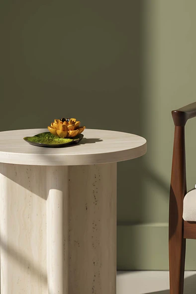 Sarı Lotus Çiçeği Dekoratif Tabak - Resim 7