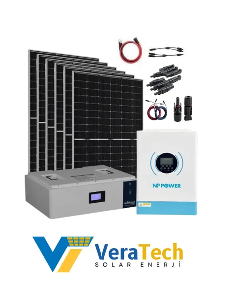 VeraTech Bahçe Evi Solar Paketi | 5Kw Lityum Akü, 6,2kva İnverter ürün görseli 1