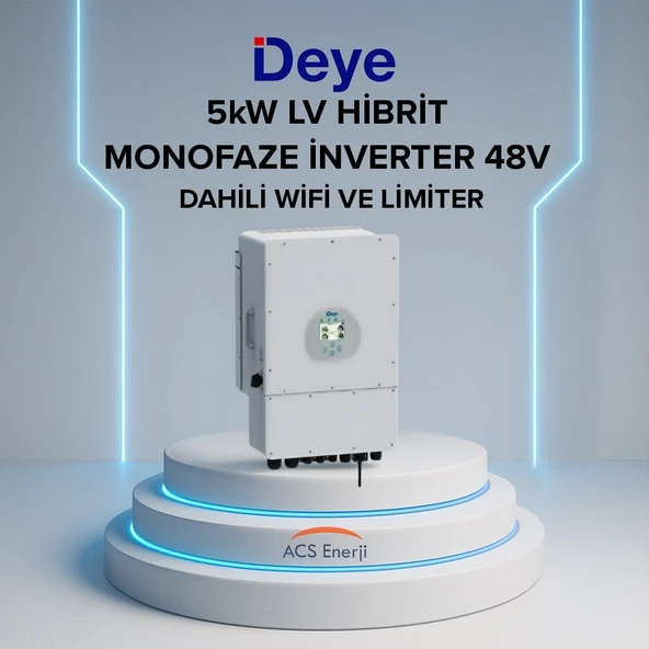 Deye 5KW HİBRİT MONOFAZE İNVERTER LV ürün görseli 1