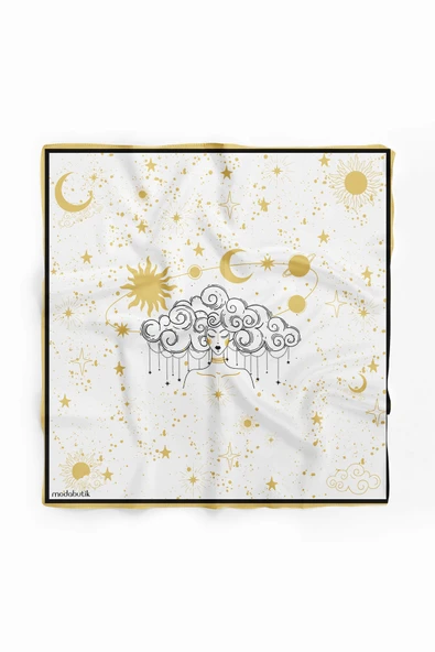 Modabutik Gold Star Bandana - Resim 2