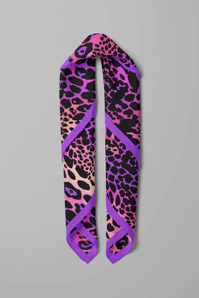 A33 Modabutik Leopar Desenli Bandana - Resim 3