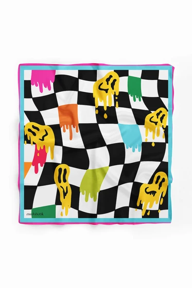 A112 Modabutik Smiley Desenli Bandana - Resim 2