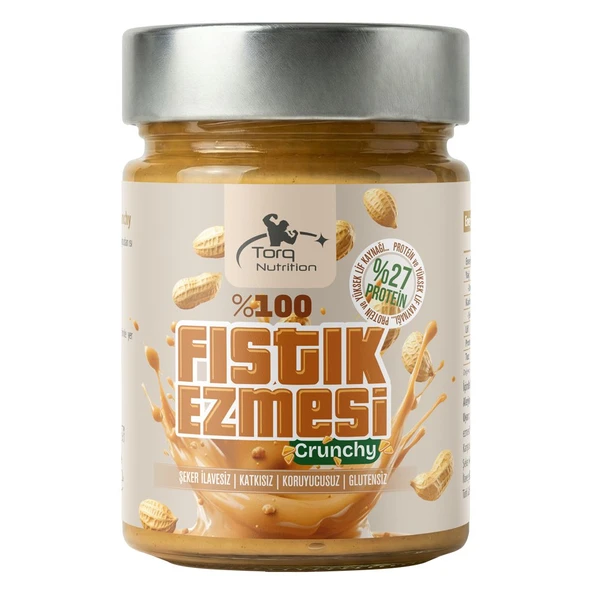 Torq Nutrition %100 Yer Fıstığı Ezmesi - Crunchy 350 Gr ürün görseli 1