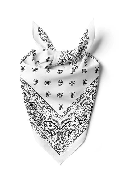 A4 WHITE ŞALLI BANDANA DG12196 ürün görseli 1