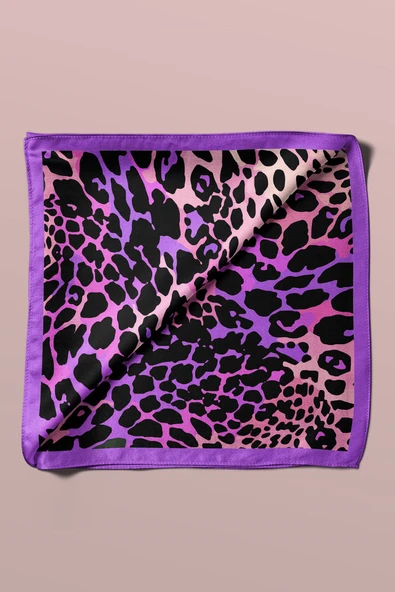 A33 Modabutik Leopar Desenli Bandana - Resim 4