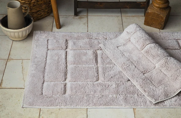 60x100 CM / 50X60 CM Bricks Bej Banyo Paspası ürün görseli 1