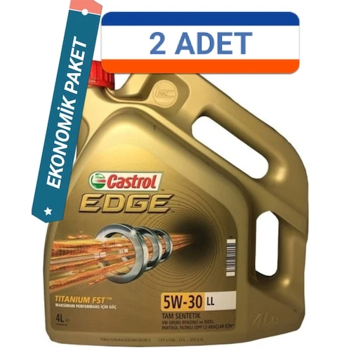 2 ADET Castrol Edge 5W-30 LL Motor Yağı 4L ürün görseli 1