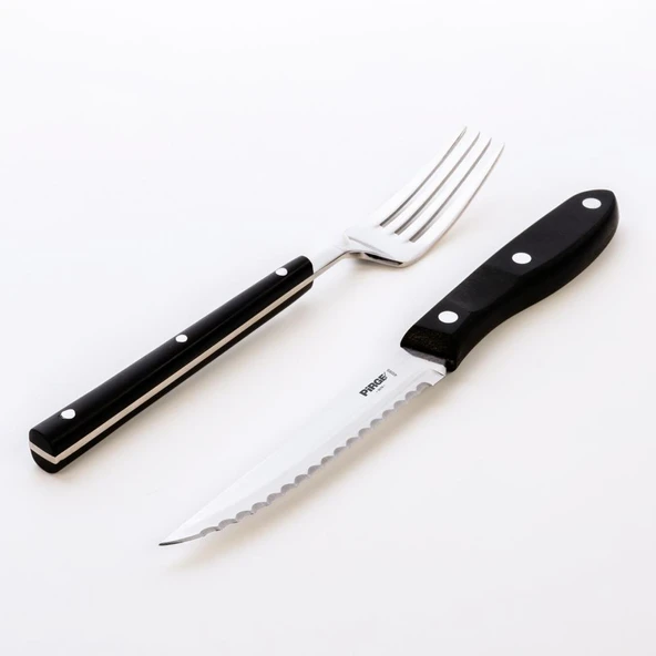 Pirge Steak Biftek Bıçağı & Çatal Seti 12cm 41085 ürün görseli 1