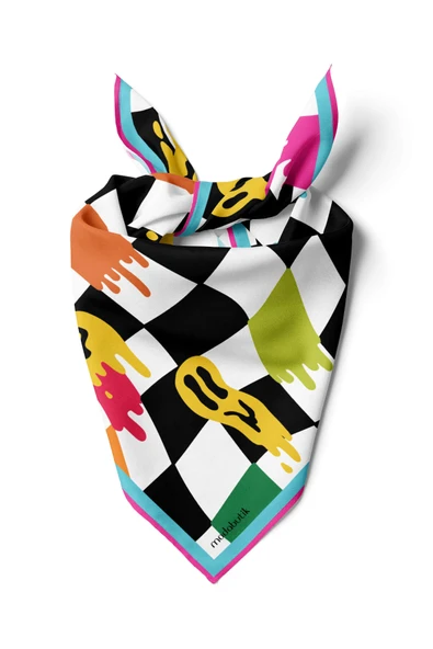 A112 Modabutik Smiley Desenli Bandana ürün görseli 1