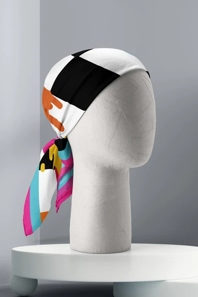 A112 Modabutik Smiley Desenli Bandana - Resim 3