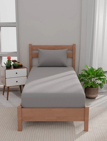 Tek Kişilik Çarşaf Seti Urban Gri 120x200 Cm ürün görseli 1