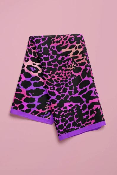 A33 Modabutik Leopar Desenli Bandana - Resim 5