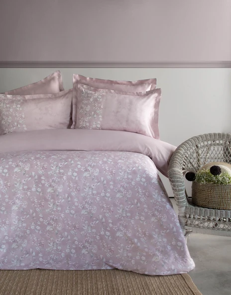 King Size Franny Rose Elegance Saten Nevresim Takımı ürün görseli 1