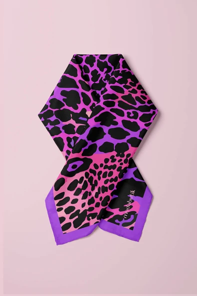 A33 Modabutik Leopar Desenli Bandana - Resim 6