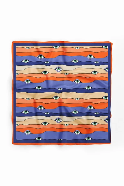 A12 Modabutik Göz Desenli Bandana - Resim 2